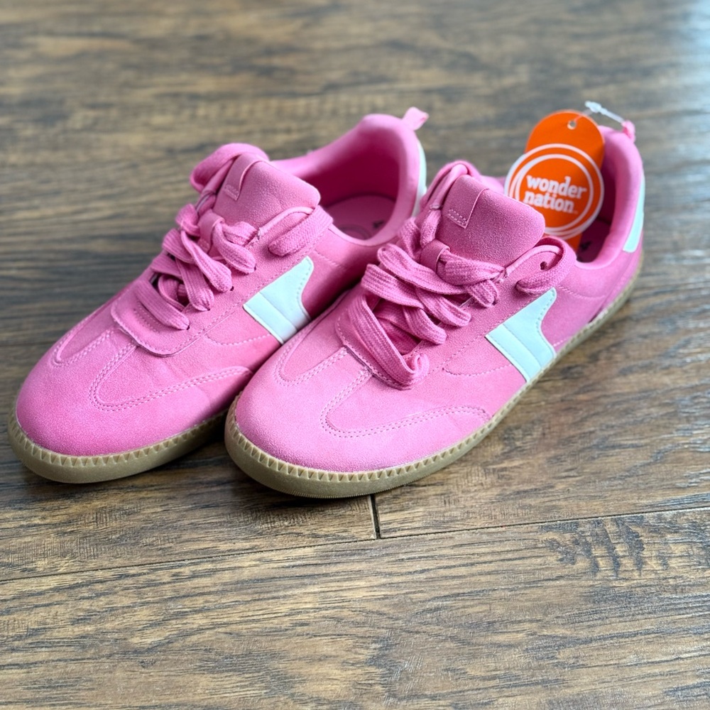 Wonder Nation Pink Sneakers with White Accents